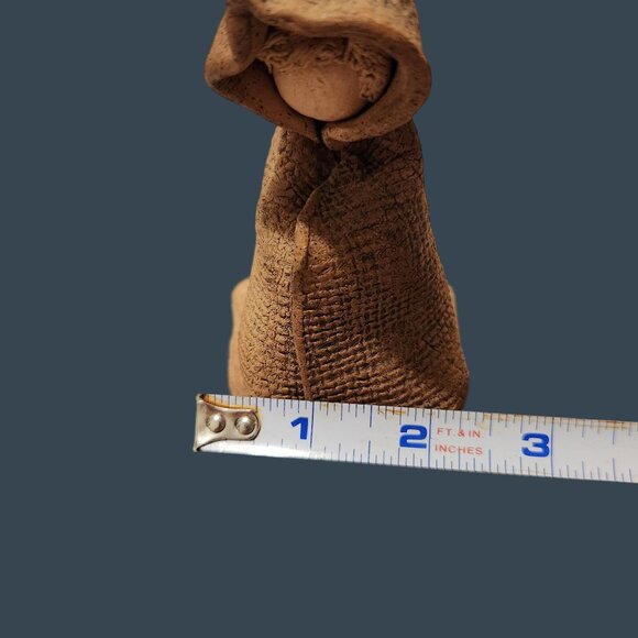 Handcrafted Clay Nativity Set Mary & Baby Jesus 4" Tall - Picture 6 of 7